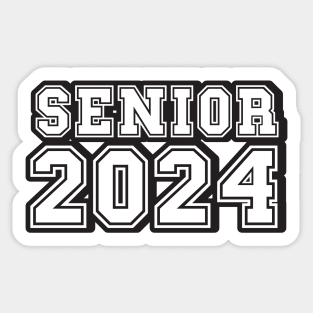 Retro Black tipography Senior 2024 Sport Old Graduation Sticker